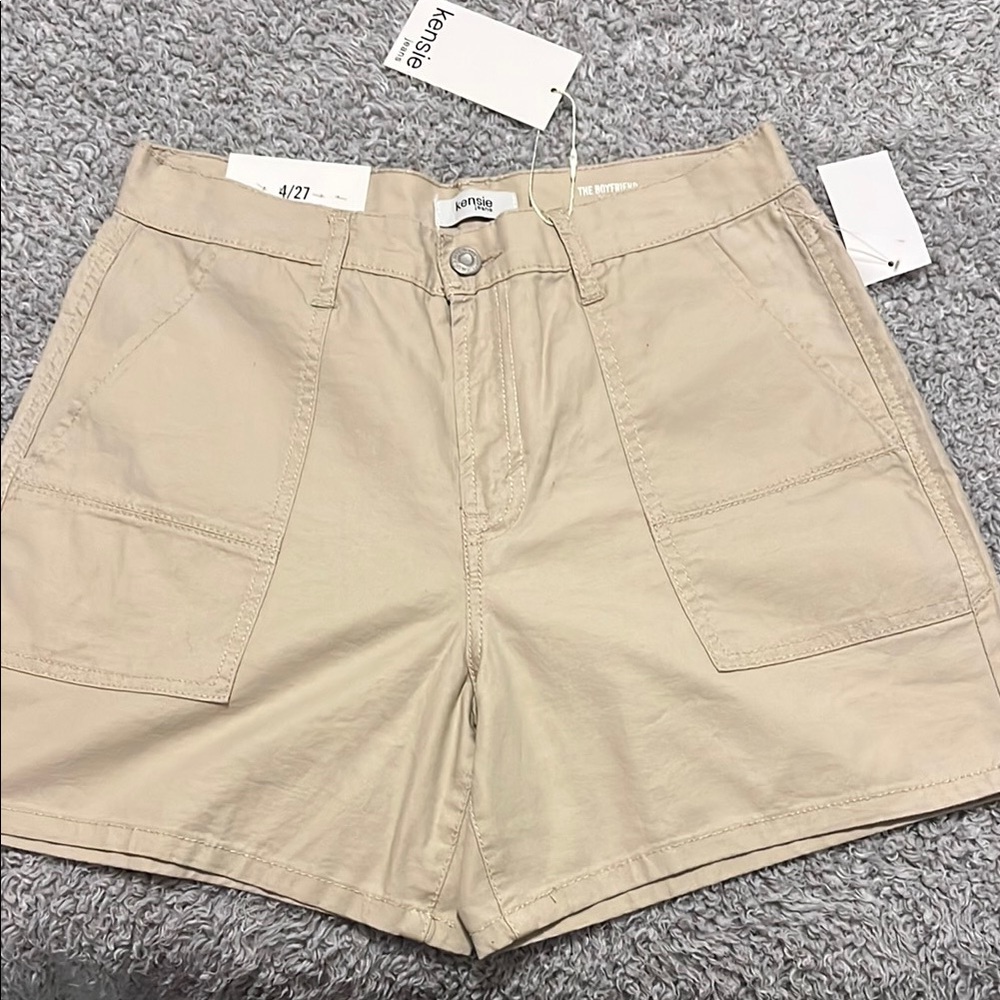 Kensie Tan Cargo Shorts Casual Style